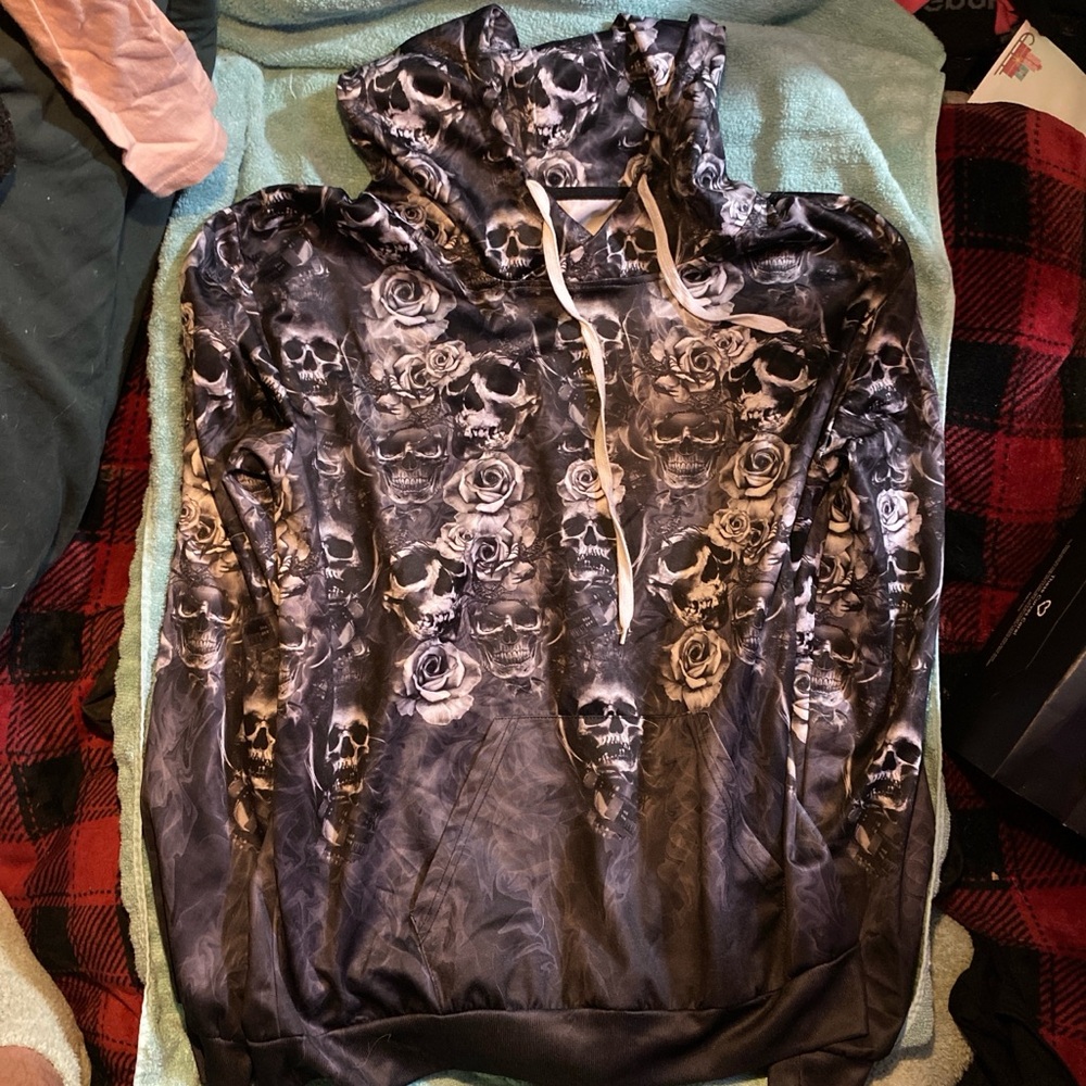 Skull and Rose Hoodie